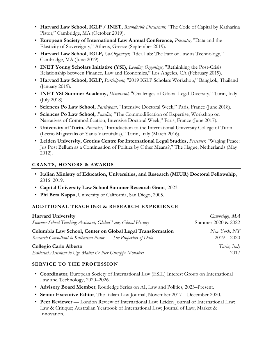 Curriculum Vitae — page 5